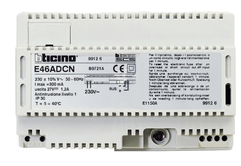 BTICINO - BTIE46ADCN LIVING INT - ALIMENTATORE ANTIFURTO ED S