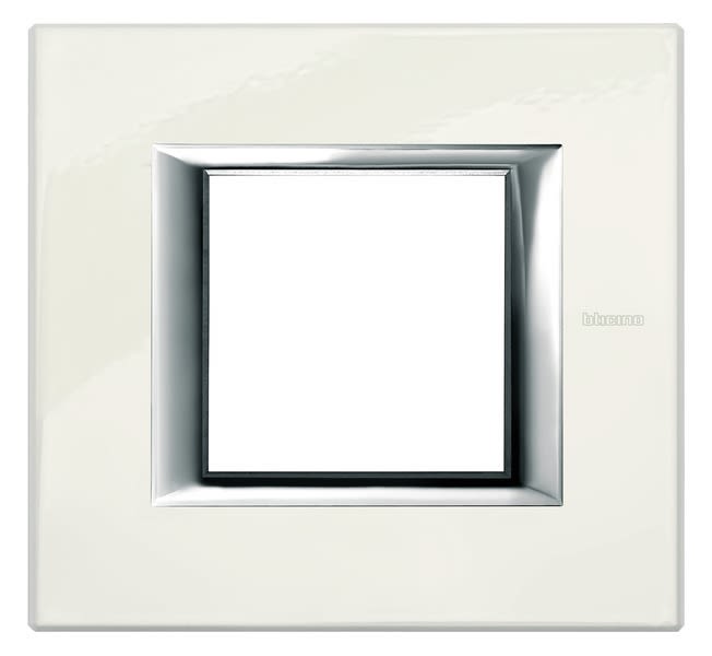 BTICINO - BTIHA4802BG AXOLUTE - PLACCA 2P BIANCO LIMOGES