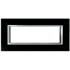 BTICINO - BTIHA4806VNN AXOLUTE - PLACCA 6P VETRO NERO NOTTE