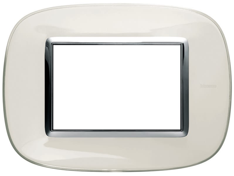 BTICINO - BTIHB4803DB AXOLUTE - PLACCA 3P BIANCO LIQUID