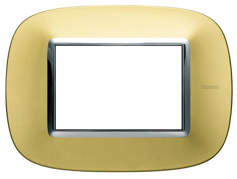 BTICINO - BTIHB4803OSN AXOLUTE - PLACCA 3P ORO SATINATO