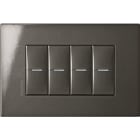 BTICINO - BTIHW4804HS AXOLUTE AIR - PLACCA 4M ANTRACITE