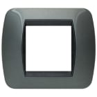 BTICINO - BTIL4802AC LIVING INT - PLACCA 2 POSTI ACCIAIO SCUR