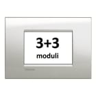 BTICINO - BTILNA4826GL LL - PLACCA 3+3P ARGENTO LUNARE