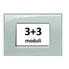 BTICINO - BTILNA4826KG LL - PLACCA 3+3P GRIGIO GHIACCIO