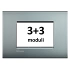 BTICINO - BTILNC4826NK LL - PLACCA 3+3P NICHEL SATINATO