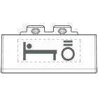 BTICINO - BTIN4915SETBL Symbol-Kit 'Licht Bett' Weiss
