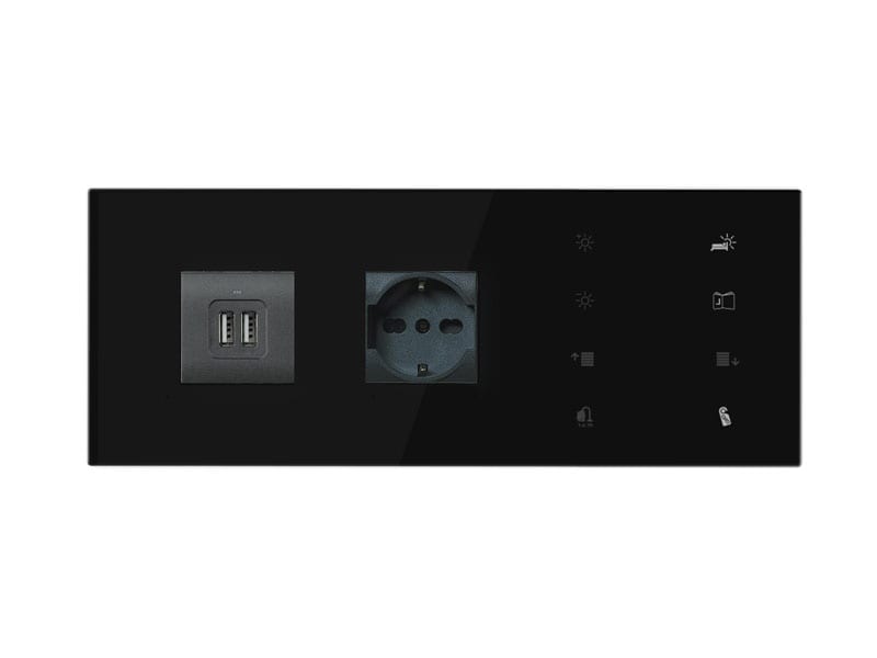 EELECTRON SPA - EEX9025GL10C03-B2R 9025 BEDSIDE PANEL-2 PRESE-DESTR.NERO