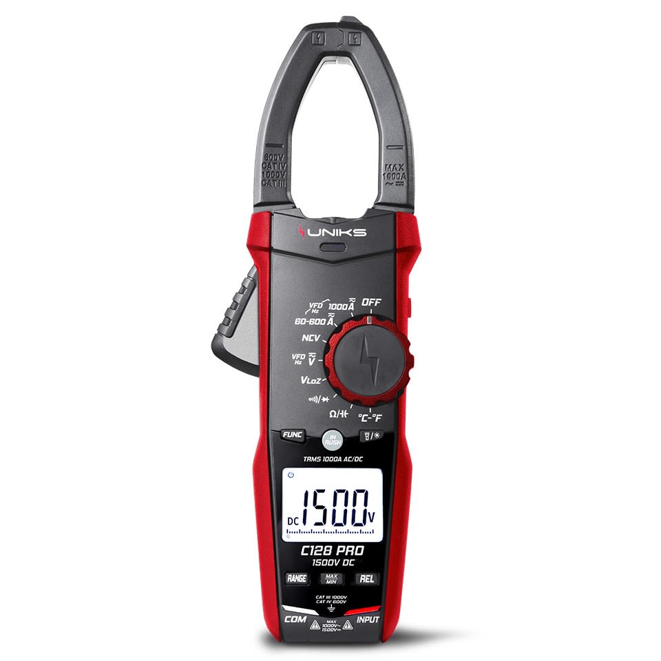 UNIKS SRL - UNKC128PRO PINZA AMP 1000A AC/DC 1000V AC 1500VDC