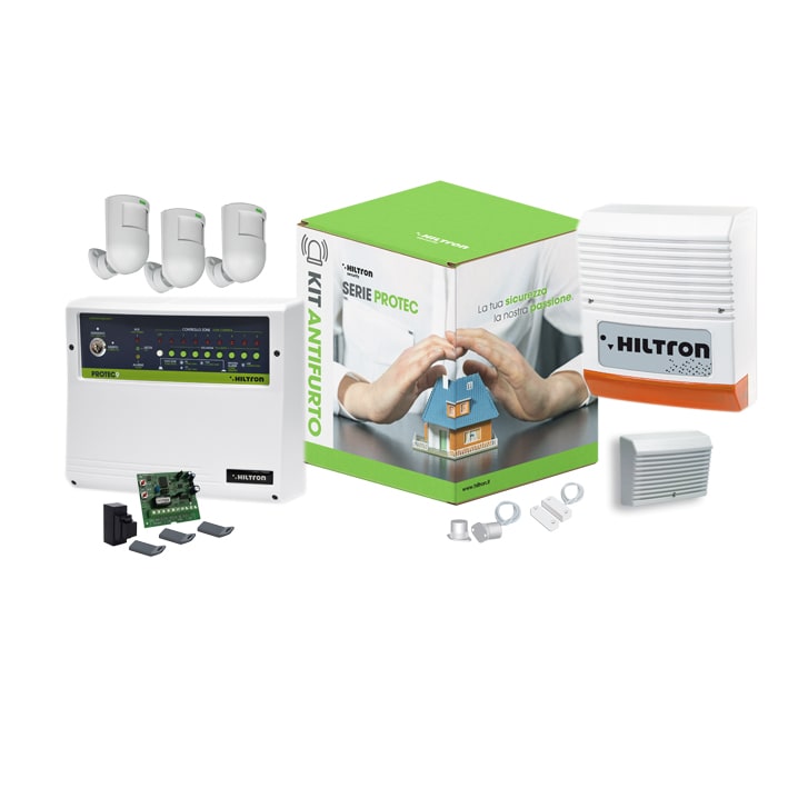 HILTRON LAND SRL - C1AKPROTEC9 KIT CON CENTRALE PROTEC9 +3 RIVELATORI D
