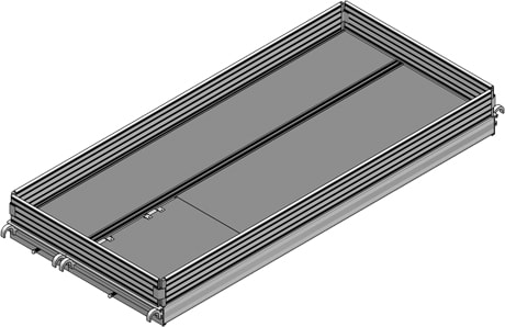 FACAL SRL - FAFC7-1326 PIANO DI LAVORO IN ALLUM. COMPLETO CON F