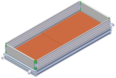 FACAL SRL - FAFC7-7515 PIANO DI LAVORO IN ALLUM. C/BOTOLA CON F