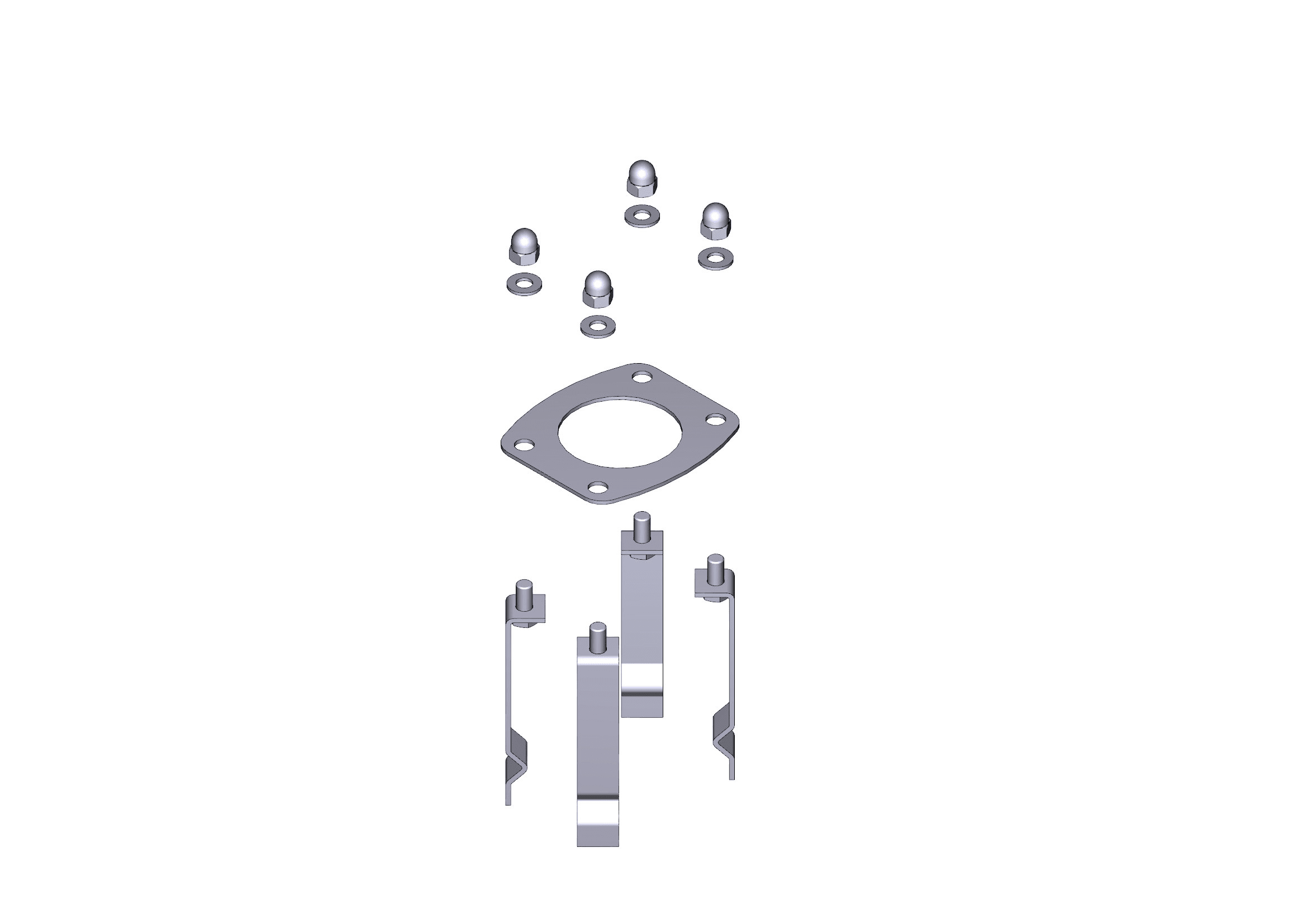 CAME SPA - CMC119RIR146 BASE ANCORAGGIO COLONNINA 52X38MM