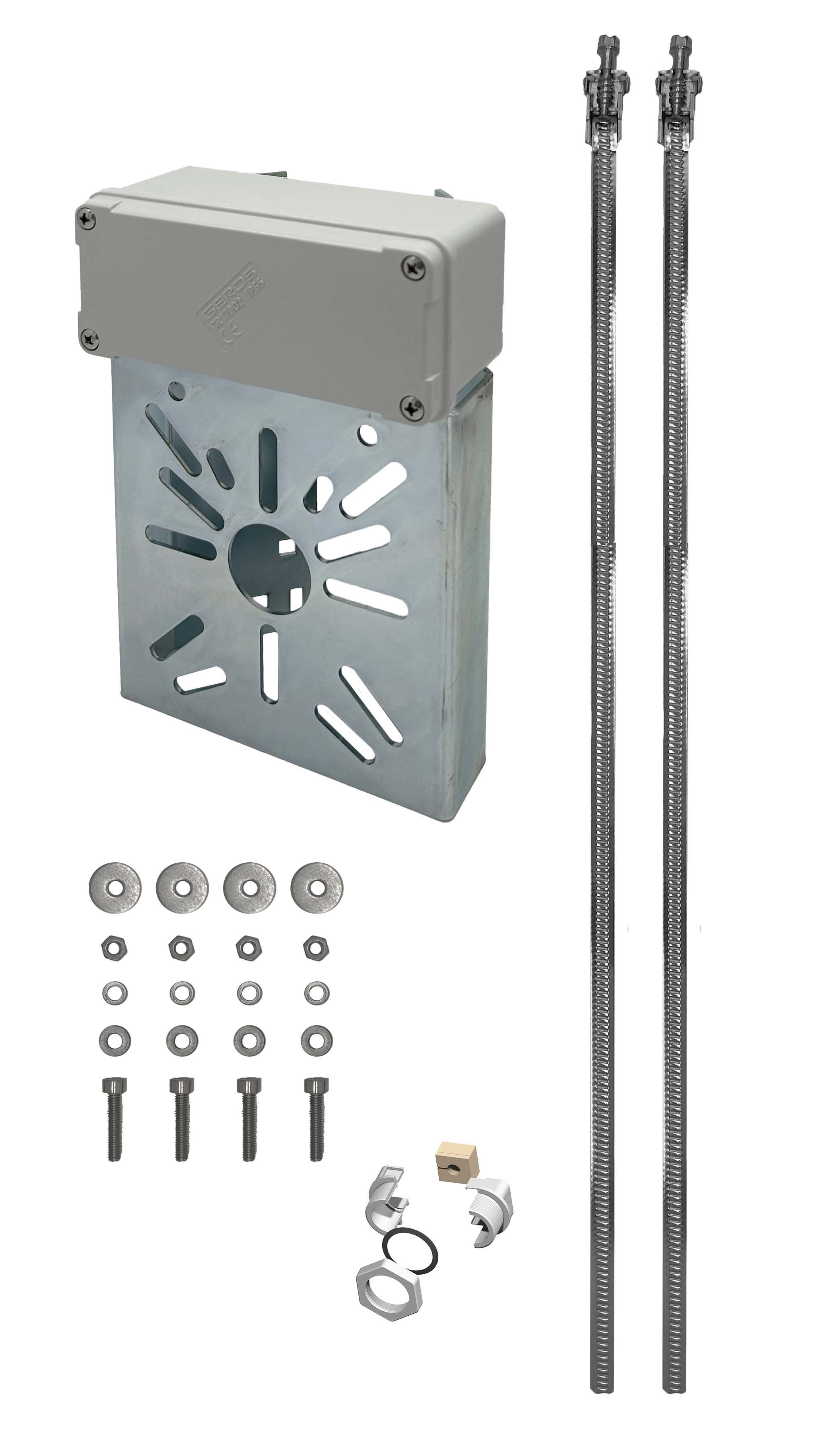 UNIERRE SRL UNIPERSO - URRCB3512FZ STAFFA ACCIAIO 130X140X2MM-ZINC.GAL-BOXP