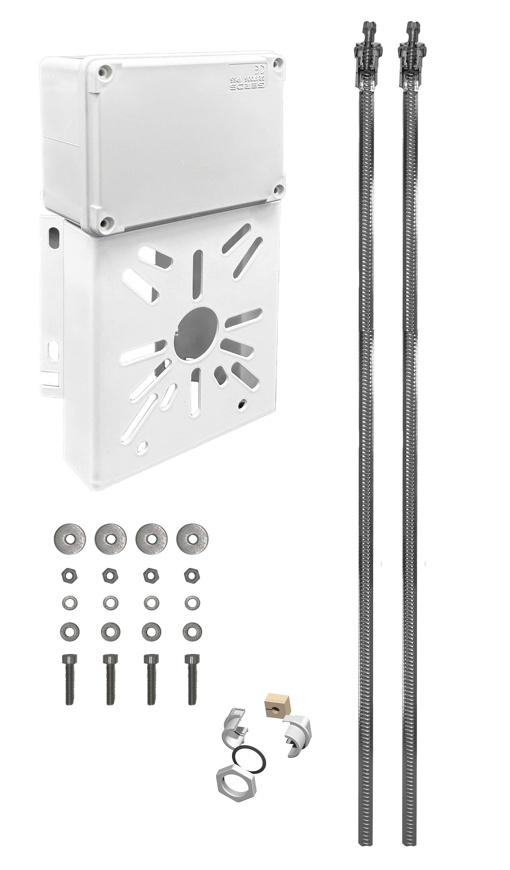 UNIERRE SRL UNIPERSO - URRCB3516FB STAFFA ACCIAIO 130X140X2MM-BIANCO-BOXPVC