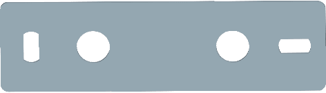 C.B.D. - CBDA057807 CONTROPIASTRA 210X60X5MM ZINC.FUOCO