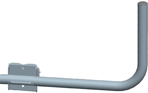 C.B.D. - CBDA091340 SBALZO 50CM ZINC.FUOCO CON MORSETTO