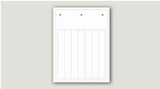 CABUR SRL - CBRTAM1715W TARGHETTA PVC FLAT BIANCA 15X17,5 MM