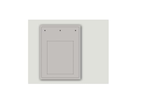CABUR SRL - CBRTAP4090AW TARGA IDQ PVC ADESIVA FLAT BIANCA 40X90