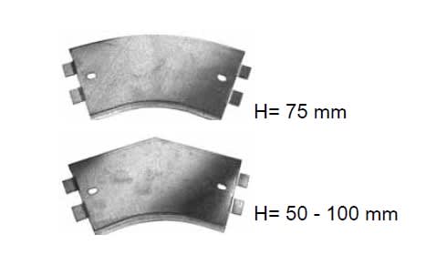 LUCIANO RUSSO SRL - LRSCCRP105Z4 COP. CURVA PIANA 45 100X20MM SENDZIMIR