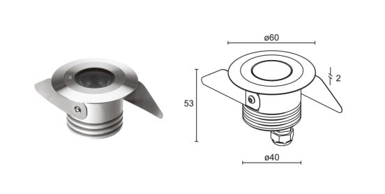 L&L LUCE E LIGHT - L&LCD10116MAI-1 BEAM1.0 3W 350MA RGB 30° INOX 5M