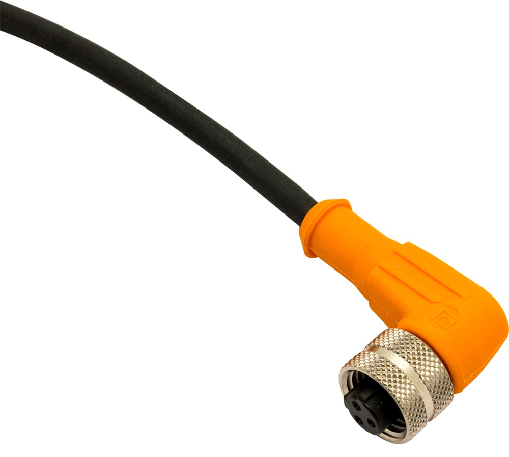 DATASENSING SRL - DTGCD12M/AC-050C5 CONN M12 F RAD 2P+GND TPU 5M