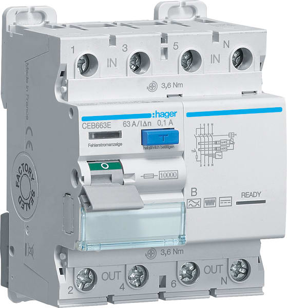 HAGER - HAGCEB663E INT DIFF ACC 4P 100MA 63A B 4M