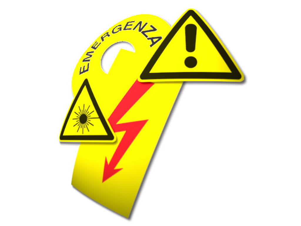 CEMBRE SPA - CEM0400CH001 ETICHETTA ADESIVA DI AVVERTIMENTO, CON SIMBOLO PERICOLO + TESTO