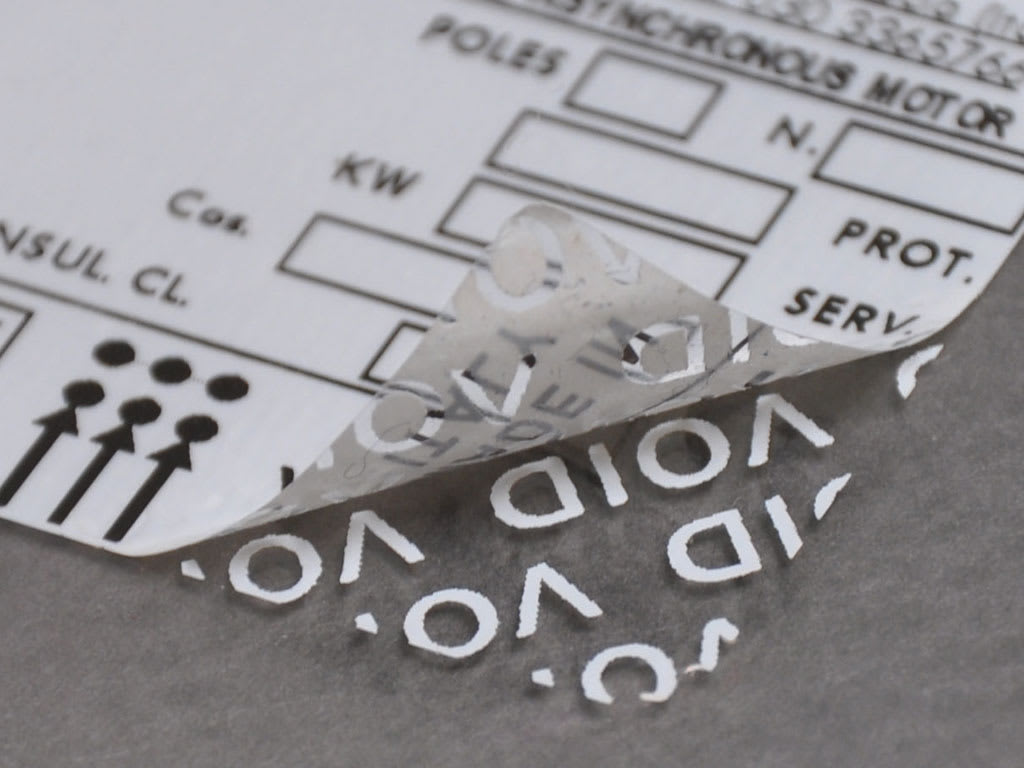 CEMBRE SPA - CEM29001 ETICHETTE ADESIVE DI SICUREZZA, IN FILM ANTIMANOMISSIONE, PREFUSTELLATE