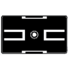 CEMBRE SPA - CEM34302 Porta-targa PLR quadro 17x30 rivettab.nero