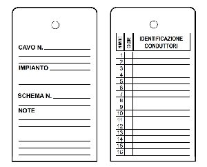 CEMBRE SPA - CEM56009 CARTELLINO DI IDENTIFICAZIONE, IDEALE PER L'IDENTIDICAZIONE DI PIU' CAVI