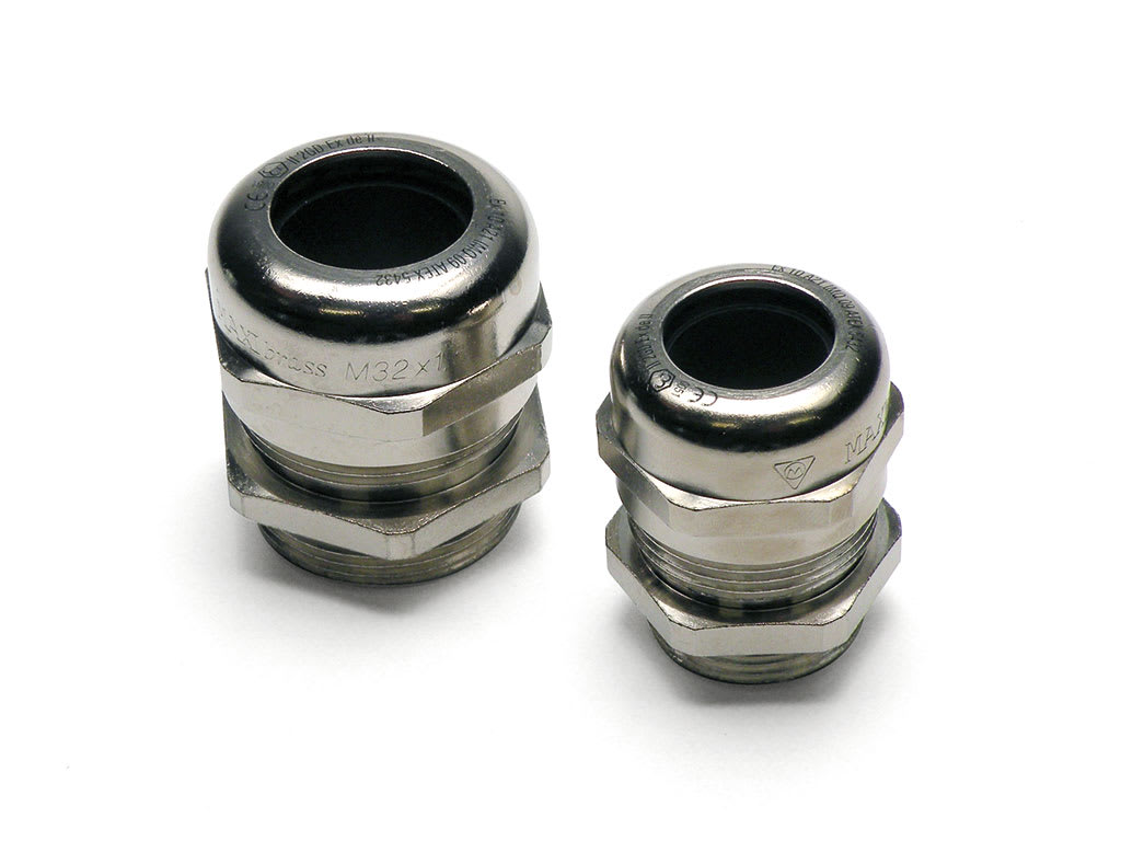 CEMBRE SPA - CEM5901.M32N PRESSACAVO MAXIBRASS ATEX, IN OTTONE NICHELATO, CON FILETTO LUNGO, M32x1,5, IP65