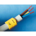 CEMBRE SPA - CEM59444-1 ANELLO DI SIGLATURA RMS-02, PER CAVI DI DIAMETRO 2,5-5mm E SEZIONE 1,5-4mmq, GIALLO, CON STAMPA NERA NUMERO "1", BOBINA