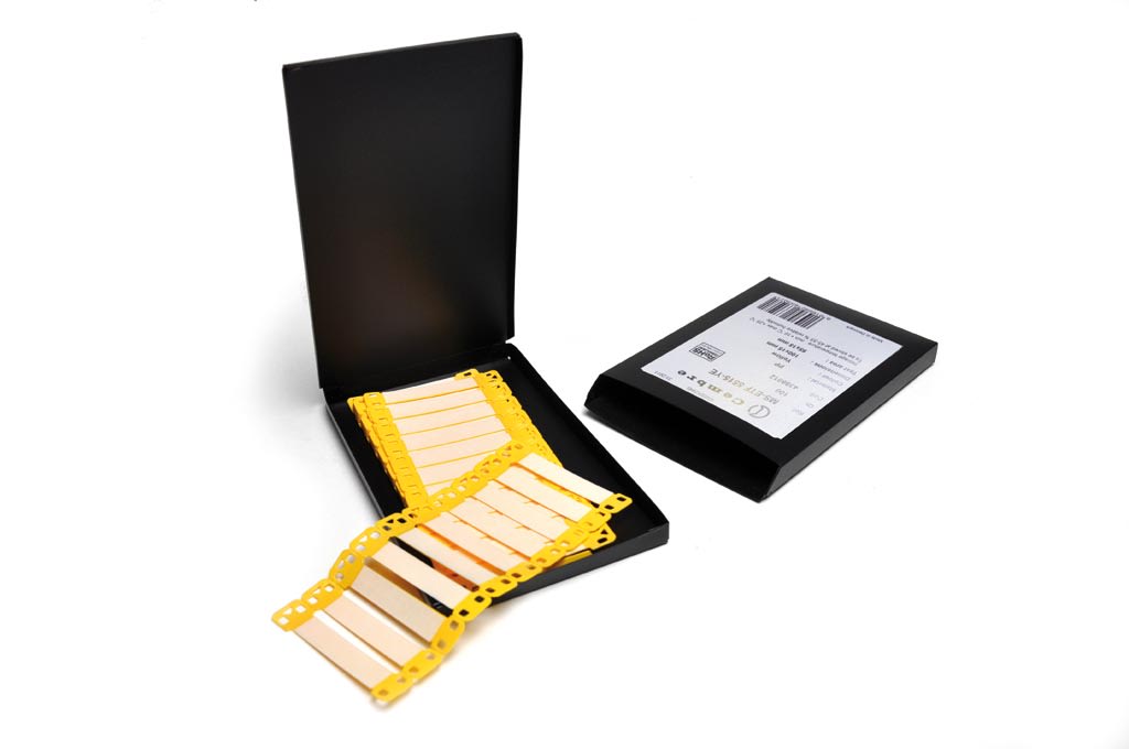 CEMBRE SPA - CEM8515-YE TARGHETTE SEGNACAVO, PREFUSTELLATE, SENZA TUBETTO, CON FISSAGGIO A FASCETTA