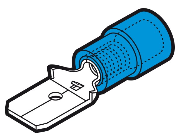 CEMBRE SPA - CEMBF-M608 INNESTO MASCHIO BLU 6,35X0,8