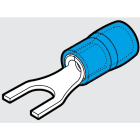 CEMBRE SPA - CEMBKY-U6 CAPOCORDA A FORCELLA RINFORZATO ANTIVIBRANTE, PREISOLATO IN PA6.6, BLU, PER CONDUTTORI IN RAME, HALOGEN FREE, SEZIONE 1,5-2,5mmq VITE 6mm