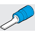 CEMBRE SPA - CEMBP-PP12/25 CAPOCORDA A PUNTALE PIATTO, PREISOLATO IN POLICARBONATO, BLU, PER CONDUTTORI IN RAME, HALOGEN FREE, P=13,3x2,5mm SEZIONE 1,5-2,5 mmq