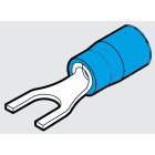 CEMBRE SPA - CEMBP-U5 CAPOCORDA A FORCELLA, PREISOLATO IN POLICARBONATO, BLU, PER CONDUTTORI IN RAME, HALOGEN FREE, VITE 5mm SEZIONE 1,5-2,5 mmq
