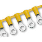 CEMBRE SPA - CEMCGP-M8 CAPOCORDA CONCATENATO AD OCCHIELLO, PREISOLATO IN POLICARBONATO, GIALLO, PER CONDUTTORI IN RAME, HALOGEN FREE, VITE 8mm SEZIONE 4-6 mmq