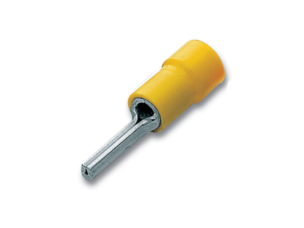 CEMBRE SPA - CEMGF-P12 CAPOCORDA A PUNTALE TONDO, PREISOLATO IN PVC, GIALLO, PER CONDUTTORI IN RAME, P=12mm SEZIONE 4-6 mmq
