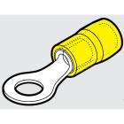 CEMBRE SPA - CEMGKY-M10 CAPOCORDA A OCCHIELLO RINFORZATO ANTIVIBRANTE, PREISOLATO IN PA6.6, GIALLO, PER CONDUTTORI IN RAME, HALOGEN FREE, SEZIONE 4-6mmq VITE 10mm