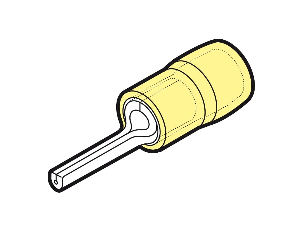 CEMBRE SPA - CEMGKY-P14 CAPOCORDA RINFORZATO GIALLO PUNTALE P=14