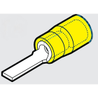 CEMBRE SPA - CEMGP-PP12 CAPOCORDA A PUNTALE PIATTO, PREISOLATO IN POLICARBONATO, GIALLO, PER CONDUTTORI IN RAME, HALOGEN FREE, P=13,3x4mm SEZIONE 4-6 mmq