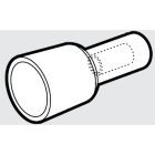 CEMBRE SPA - CEMNL06-P CAPPUCCIO TERMINALE, PREISOLATO IN POLIAMMIDE PA6.6, BIANCO, PER CONDUTTORI IN RAME, SEZIONE 1,5-2,5 mmq