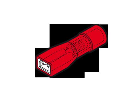 CEMBRE SPA - CEMRF-F305P INNESTO FEMMINA ROSSO 2,8X0,5 TUTTO ISOL