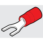 CEMBRE SPA - CEMRP-U5 CAPOCORDA A FORCELLA, PREISOLATO IN POLICARBONATO, ROSSO, PER CONDUTTORI IN RAME, HALOGEN FREE, VITE 5mm SEZIONE 0,25-1,5 mmq