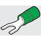 CEMBRE SPA - CEMVP-U4 CAPOCORDA A FORCELLA, PREISOLATO IN POLICARBONATO, VERDE, PER CONDUTTORI IN RAME, HALOGEN FREE, VITE 4mm SEZIONE 0,2-0,5 mmq