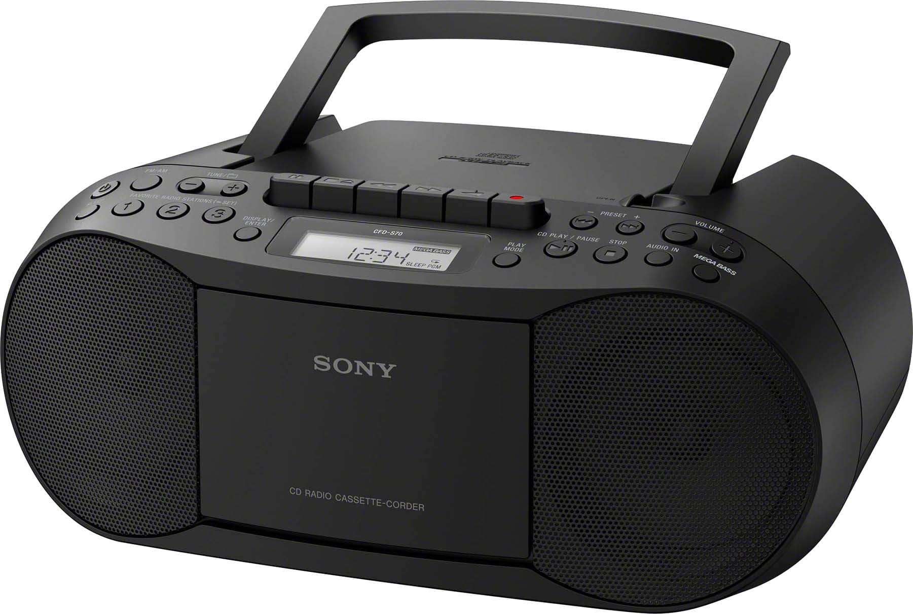 Sony - SONCFDS70B.CED CD-Radio-Kassettenrecorder 2x1.7W MP3/CD