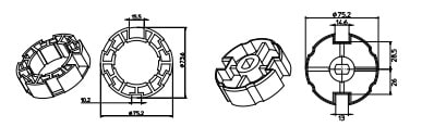CAME SRL - CMC001YK5135 OGIVA 78X1,5MM SEDE 13X13