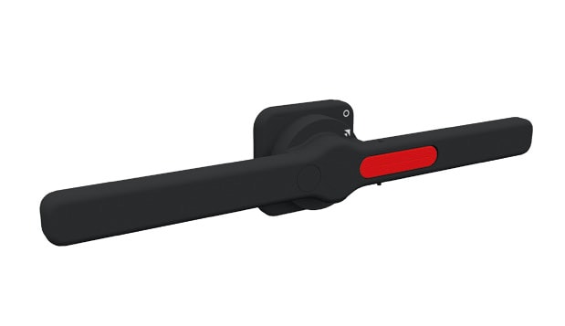 TECHNOELECTRIC SRL - TEH18838 MANIGLIA BLOCCO PORTA NERA DOPPIA 460MM